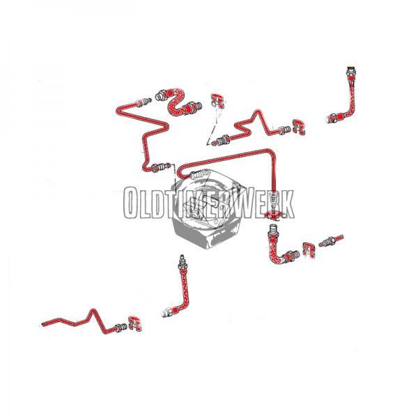 Bremsleitungs- und Bremsschlauchsatz für die Hinterachse Golf 2