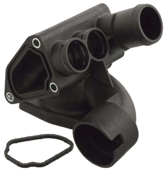 Cooling water flange, thermostat housing, T4 Bus 2.8L VR6 OE Ref. 022121117C