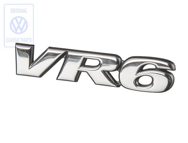 Schriftzug, VR6 Emblem für Heckklappe, T4 Bus OE Ref. 7D0853675 Z10