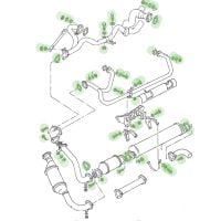 Montagesatz Abgasanlage, T3 1,9L & 2,1L ab Bj. 10/85 OE Ref. 025251235