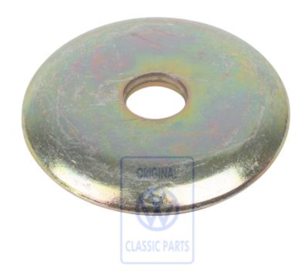 Teller-Scheibe für Stoßdämpfer, Vorderachse, T4 Bus, OE Ref. 701413131