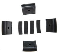 Gleitstücke-Set für Drehkonsole des Drehsitzes VW T3. 8-teilig, OE Ref. 251881320 / 251881319